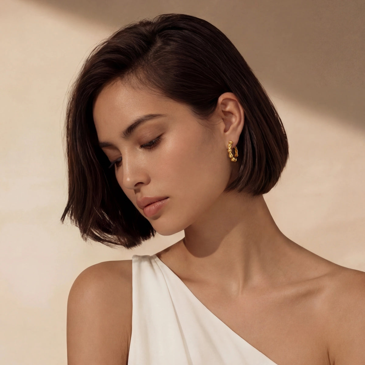 Gilded Bamboo Hoops