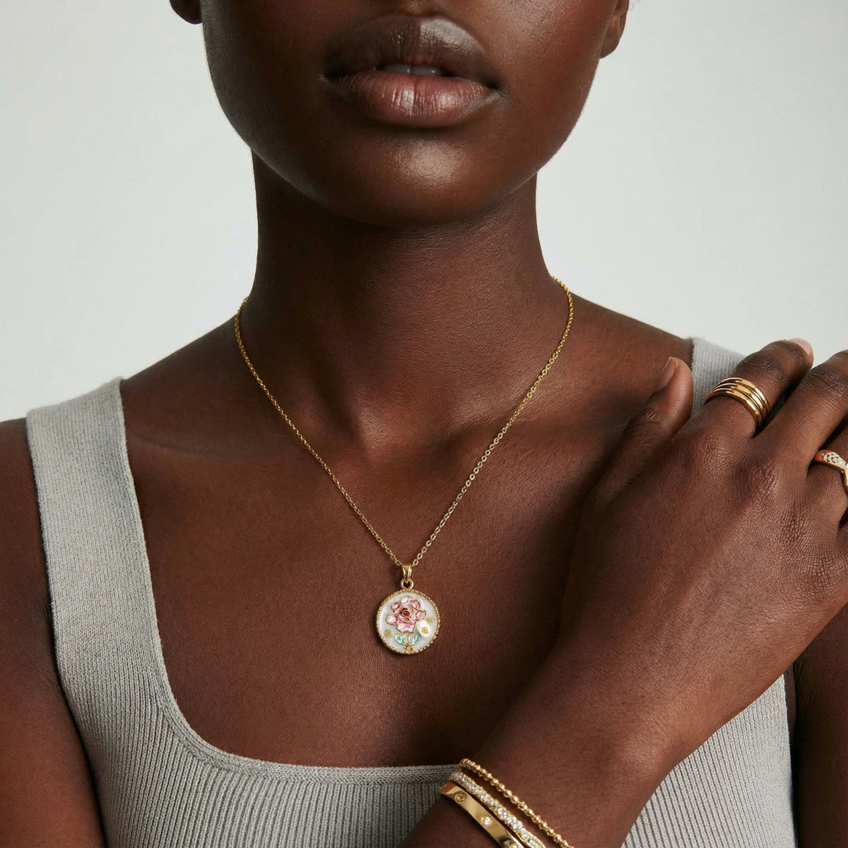 Enchanted Rose Pearl Pendant