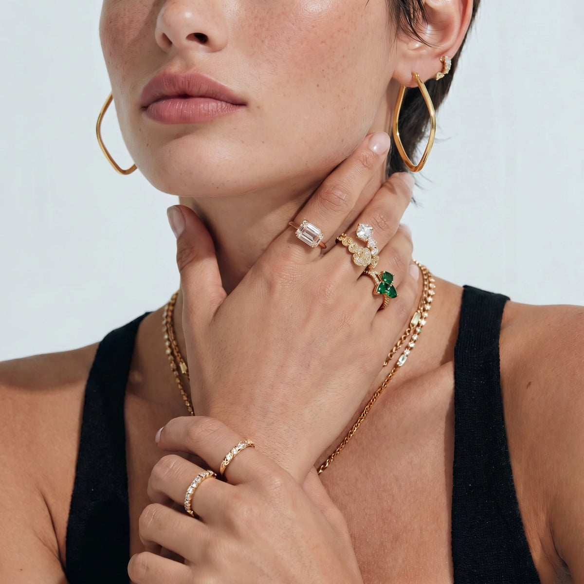 Golden Reverie Hoops