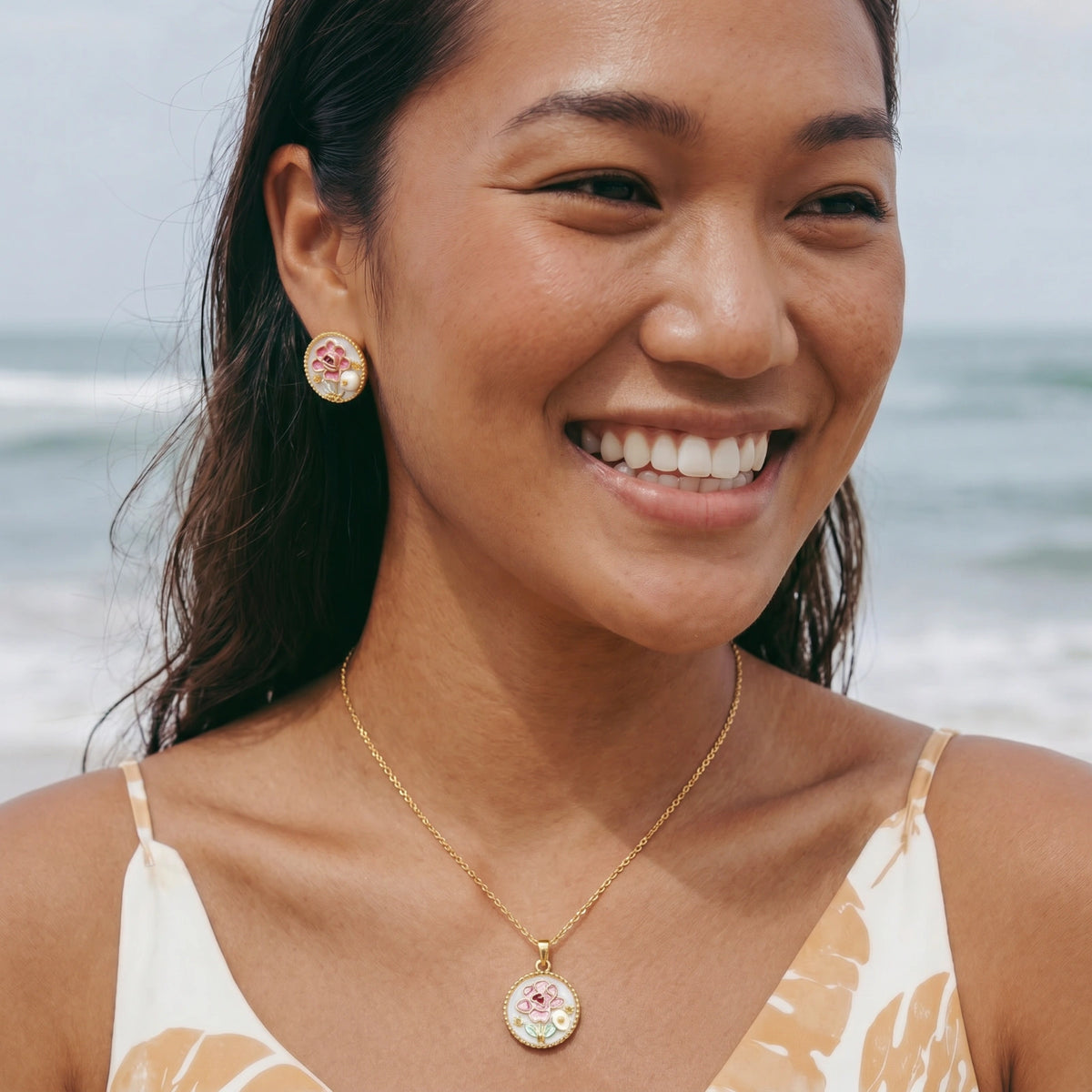 Enchanted Rose Pearl Pendant