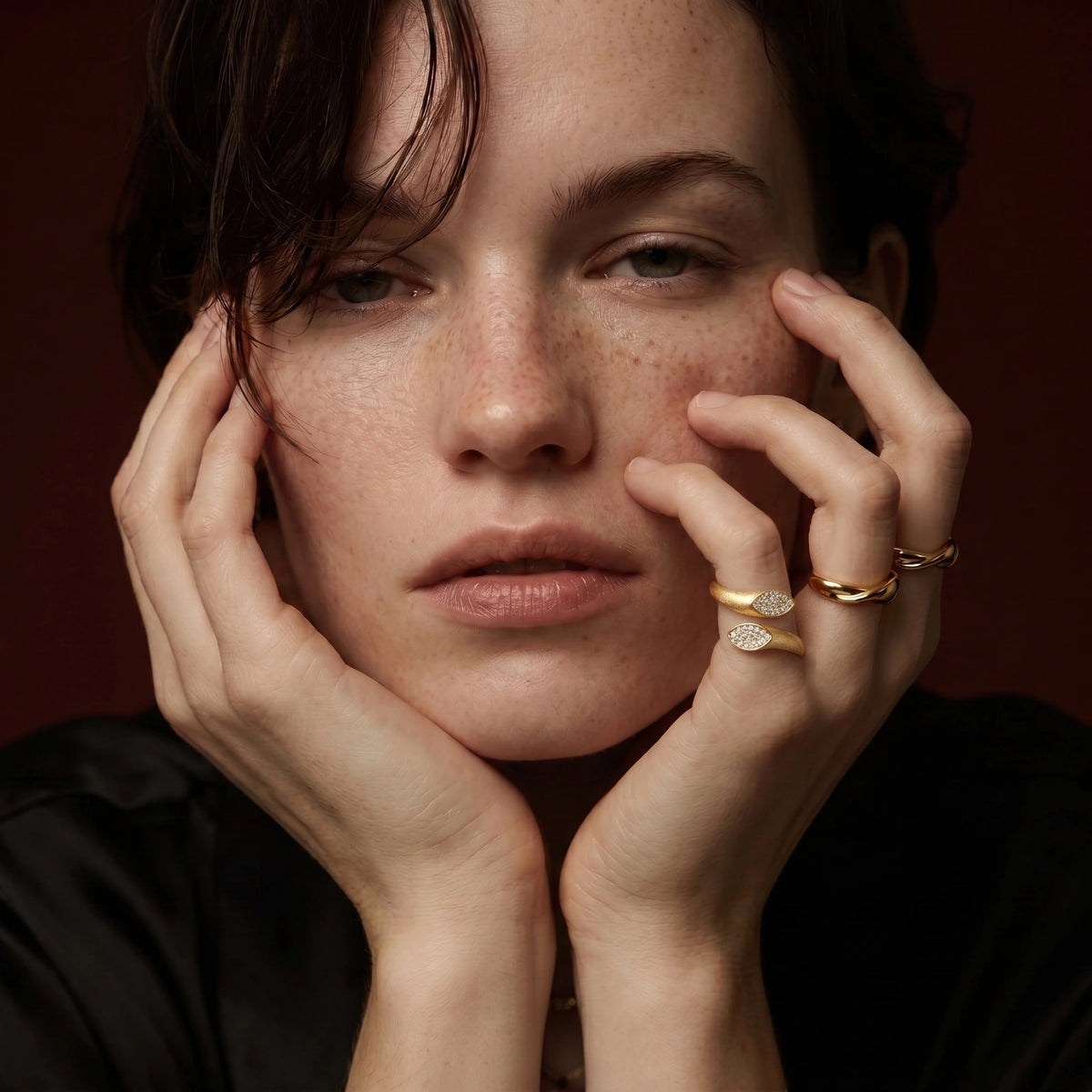 Twin Stardust Ring